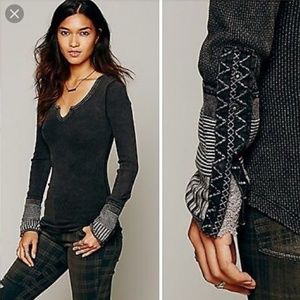 Free People Kyoto Cuff Thermal Black  XS